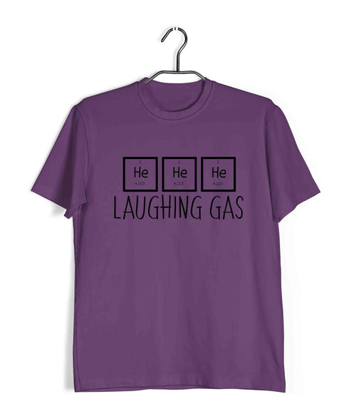 Chemistry Laughing Gas Hehehe Science Nerd Casual Graphic Printed T-Shirt for Men